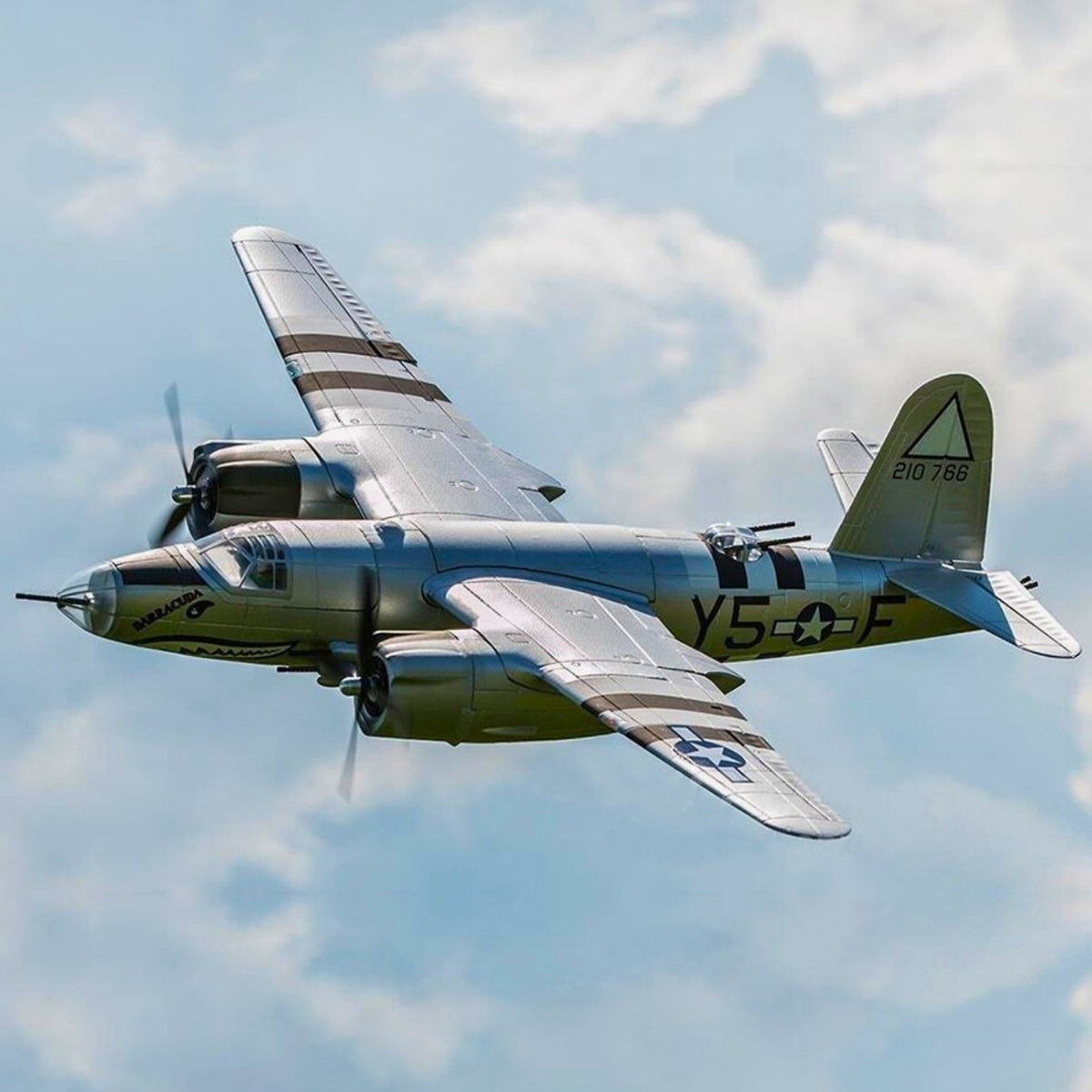 Dynam-B-26-Marauder-4S-Radio-Controlled-Twin-Warbird-Plane-1.5m-Flaps-Silver-DY8972SV-SRTF_6