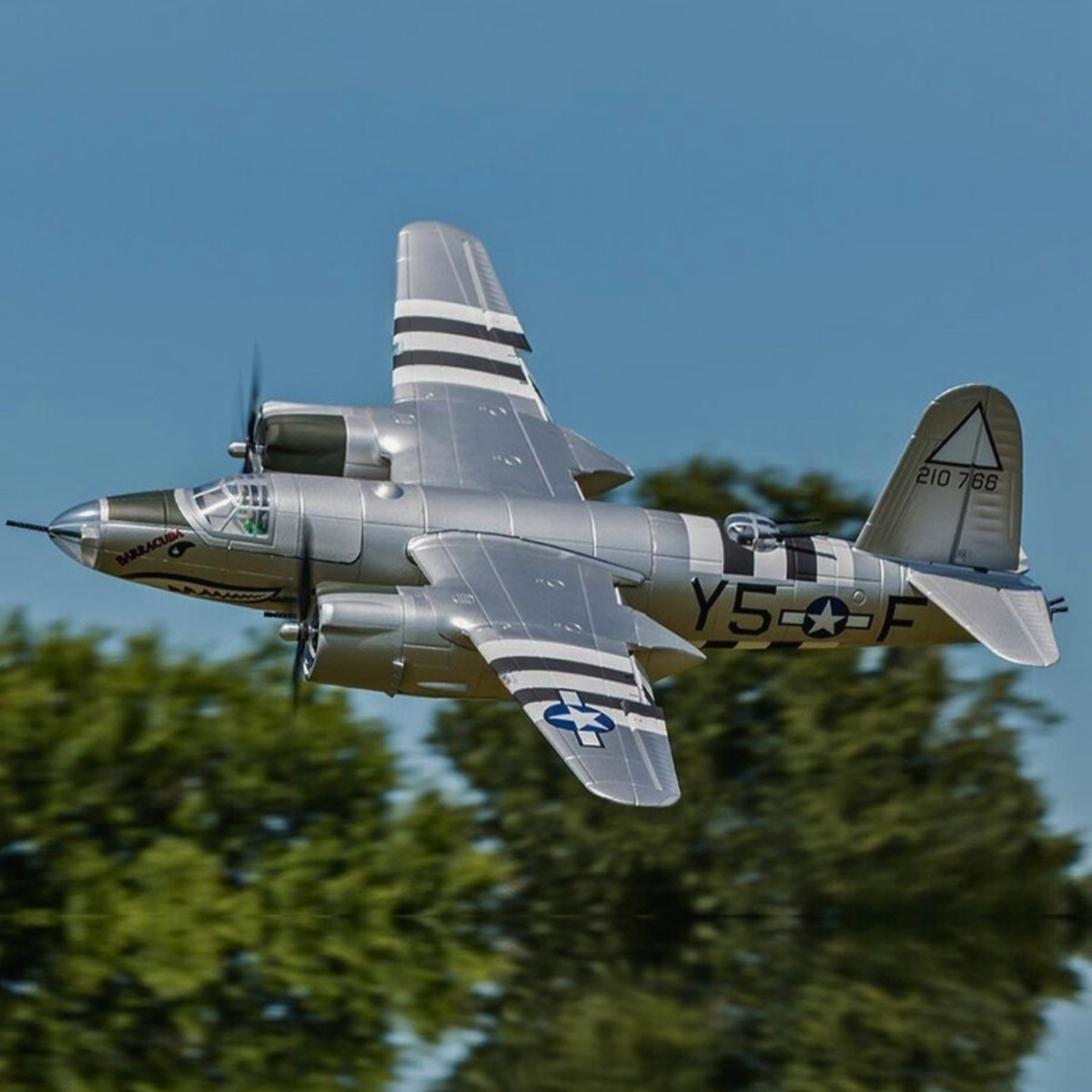 Dynam-B-26-Marauder-4S-Radio-Controlled-Twin-Warbird-Plane-1.5m-Flaps-Silver-DY8972SV-SRTF_8