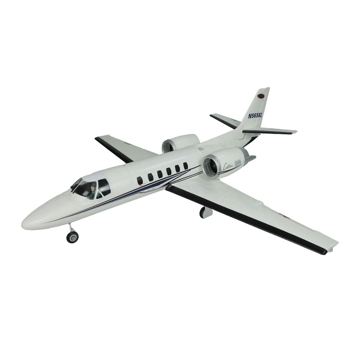 Dynam Cessna 550 Turbo Jet V3 White 4S Twin 64mm RC EDF Jet