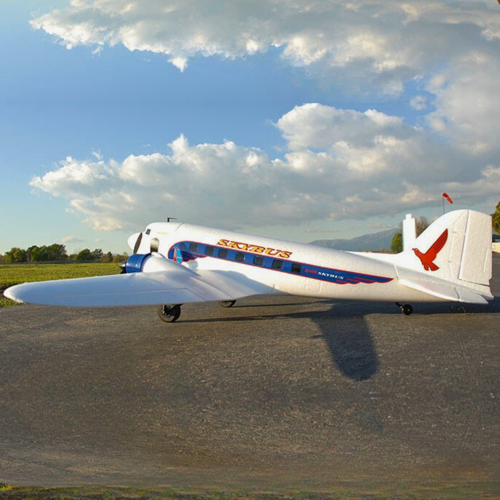 Dynam Rc Planes Dynam DC-3 Skybus White RC Warbird Plane 1500mm