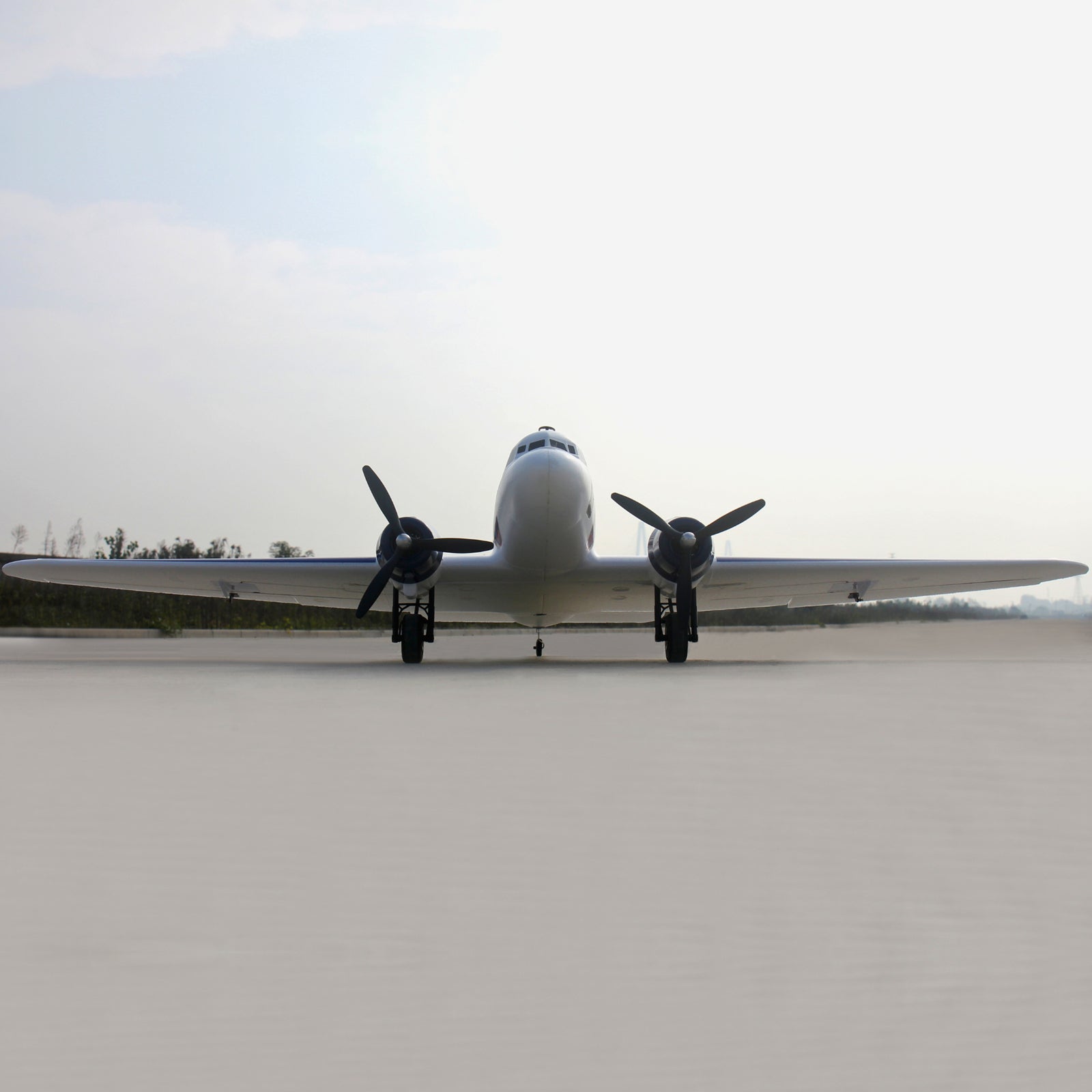 Dynam DC-3 Skybus White RC Warbird Plane 1500mm