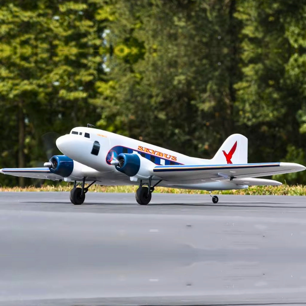 Dynam Rc Planes Dynam DC-3 Skybus White RC Warbird Plane 1500mm