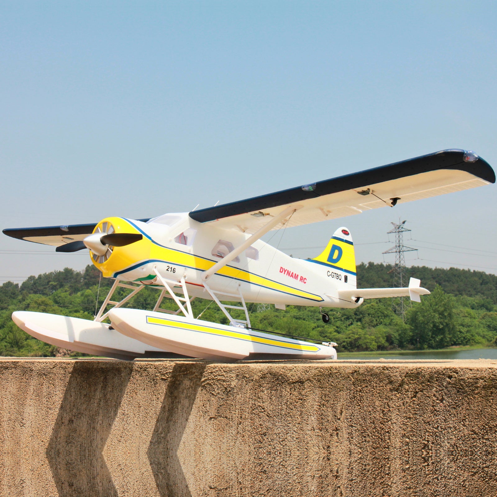 Dynam DHC-2 ビーバー V2 ブルー 4S RC 水上飛行機 1.5m フラップ付き