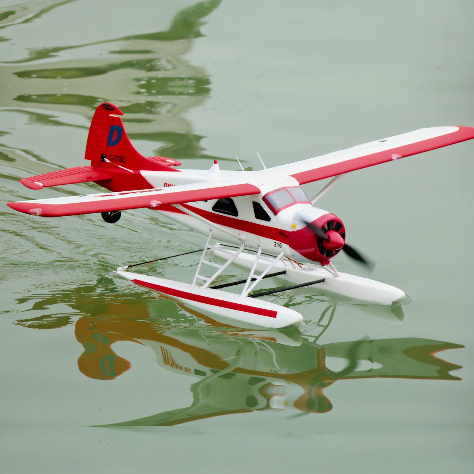 DHCビーバー25e水上機 Dynam DHC-2 ビーバー V2 ブルー 4S RC 水上飛行機 1.5m フラップ付き