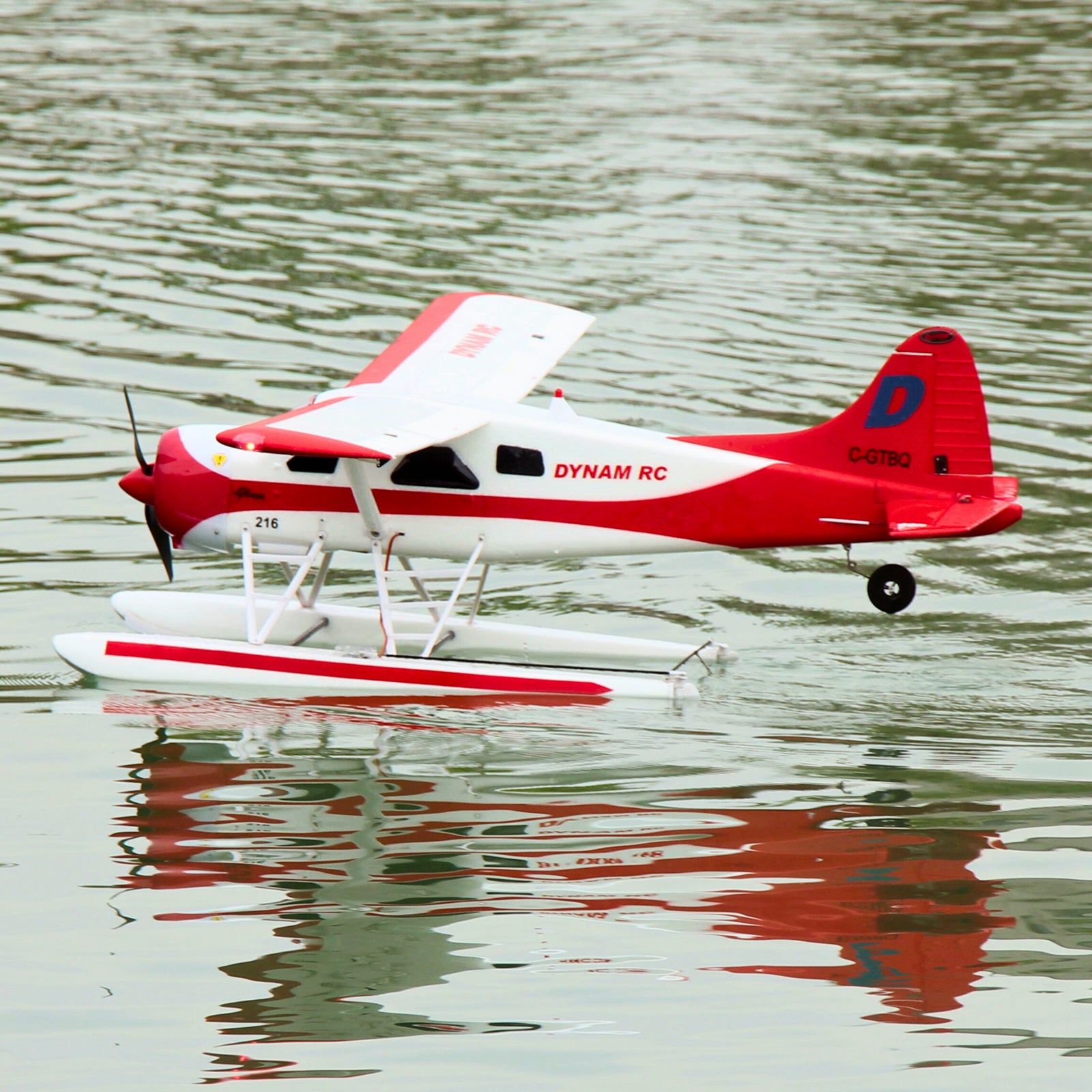 Dynam DHC-2 ビーバー V2 レッド 4S RC 水上飛行機 1.5m フラップ付き