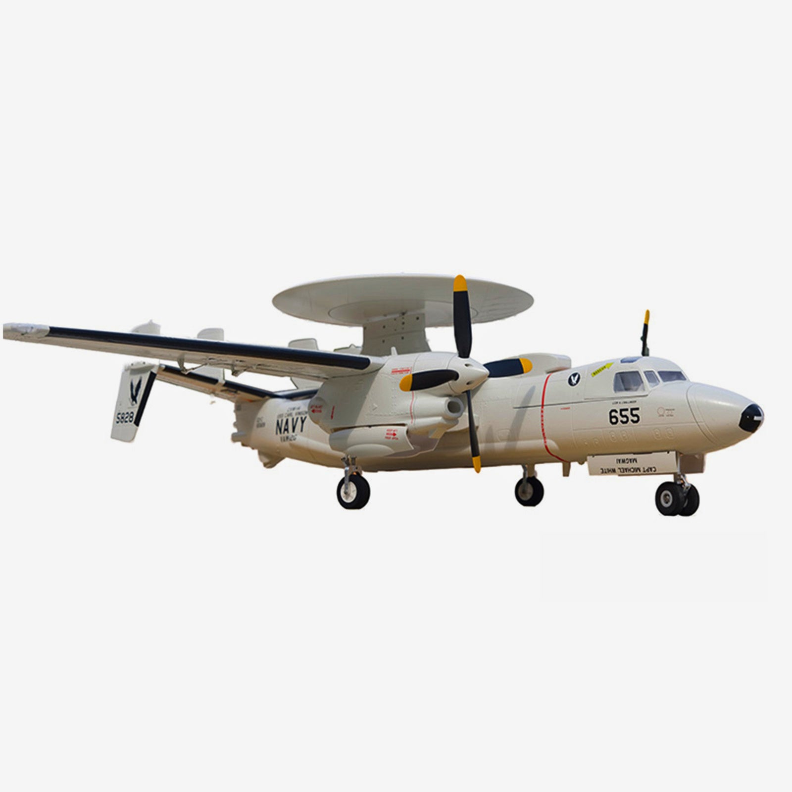 🌟🎉 New Release! Pre-Order Dynam E-2C Hawkeye AEW 1500mm Twin-Engine 360° Rotating Radar RC Scale Airplane