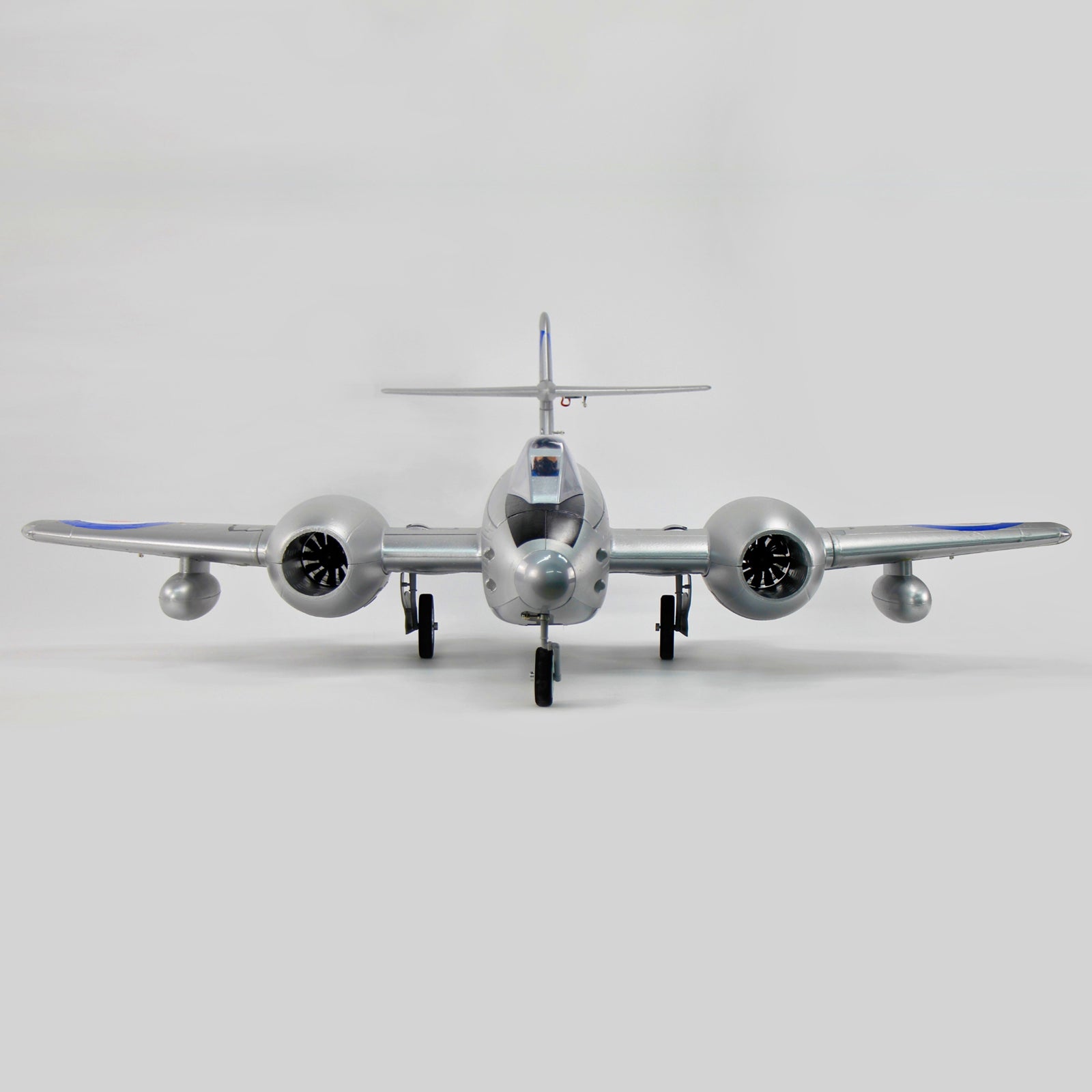 Dynam Gloster Meteor F8 V2 Silver 6S Twin 70mm EDF Jet w/ Flaps