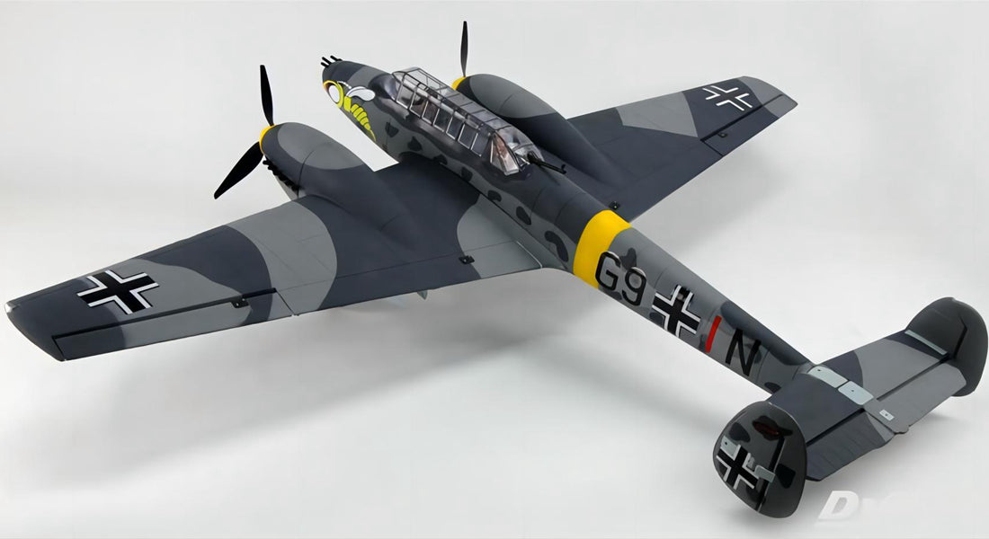 Dynam Messerschmitt BF-110 V3 RC Warbird Plane 1500mm 59inch Wingspan PNP/BNF/RTF - DY8963