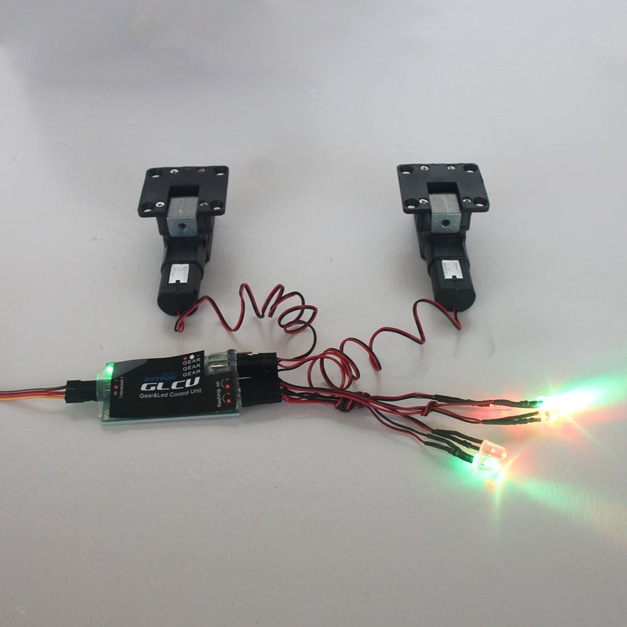 electronic control gear Dynam Metal E-Retract V3 Set w/ Gear & Led Control Unit 3.6mm 90°