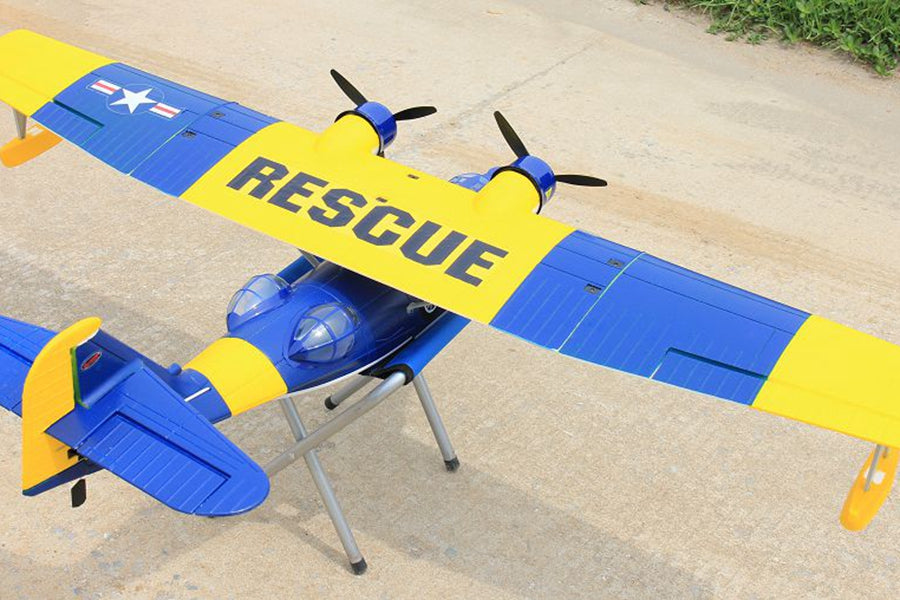 Rc Pby 2 Dynam PBY Catalina V2 Blue Twin Engine RC Seaplane 1.5m