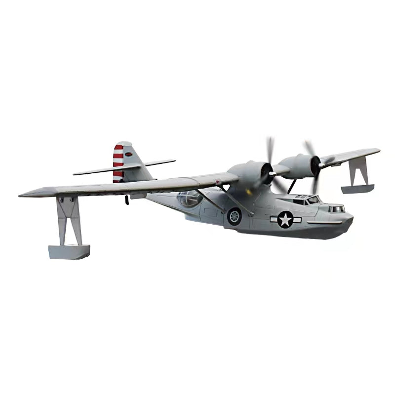 Rc Pby 2 Dynam PBY Catalina V2 Grey Twin Engine Float Plane 1500mm