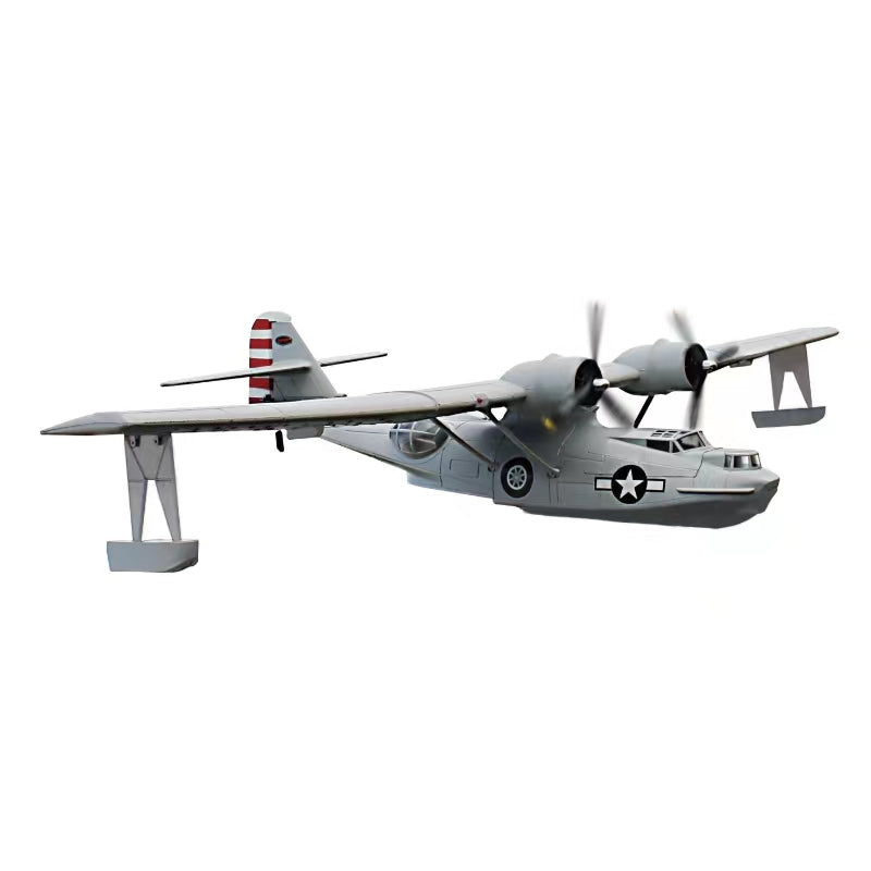 Dynam PBY Catalina V2 Grey 1470mm 57" Wingspan Twin Engine Radio Controlled Waterplane - PNP/BNF/RTF - DY8943GY