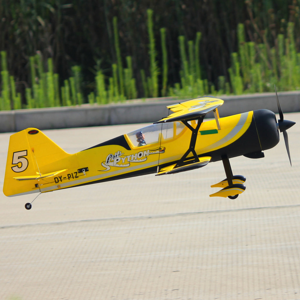 Rc Plane Python Racer Dynam Pitts Python Yellow 4S RC Aerobatic 3D Sport Biplane