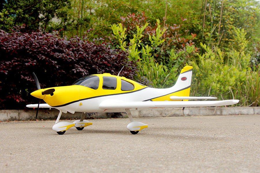Dynam SR22 V2 Trainer Yellow RC Scale Plane 1400mm 55inch Wingspan PNP/BNF/RTF - DY8936YL