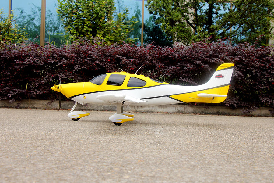Dynam SR22 V2 Trainer Yellow RC Scale Plane 1400mm 55inch Wingspan PNP/BNF/RTF - DY8936YL