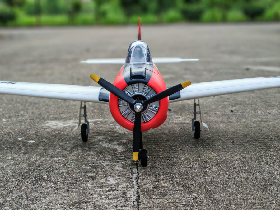 Dynam T-28 Trojan V2 Red 4S RC Warbird 1300mm w/ Flaps