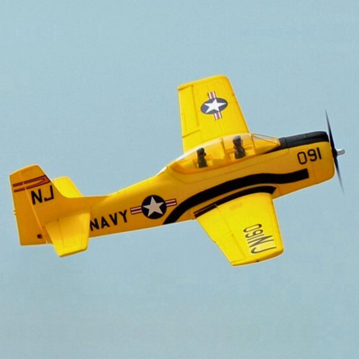 Dynam T-28 Trojan V2 Yellow 4S RC Warbird 1300mm w/ Flaps