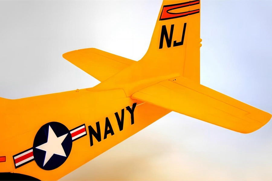 Dynam T-28 Trojan V2 Yellow 4S RC Warbird 1270mm w/ Flaps