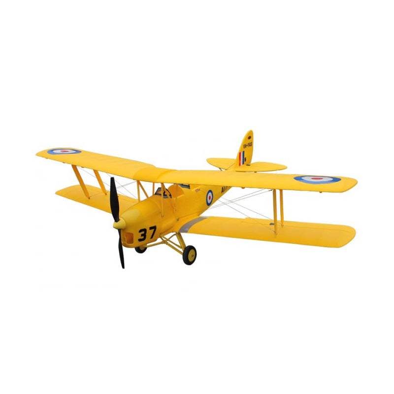 Dynam Tiger Moth V2 Yellow RC Biplane 1270mm 50inch Wingspan PNP/BNF/RTF - DY8958YL