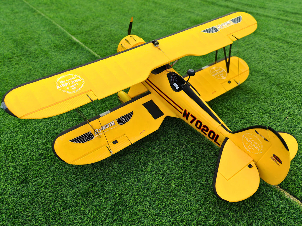 Dynam Waco YMF-5D V2 Yellow 4S RC Biplane 1300mm
