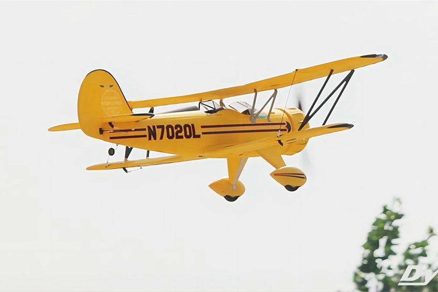 Dynam Waco YMF-5D V2 Yellow 4S RC Biplane 1300mm