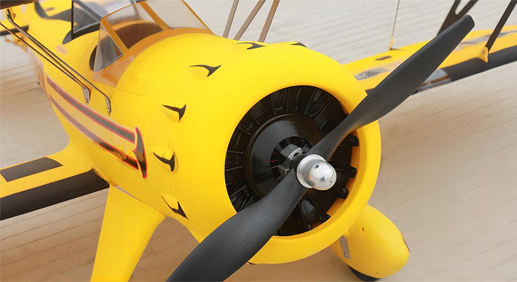 Dynam Waco YMF-5D V2 Yellow 4S RC Biplane 1300mm