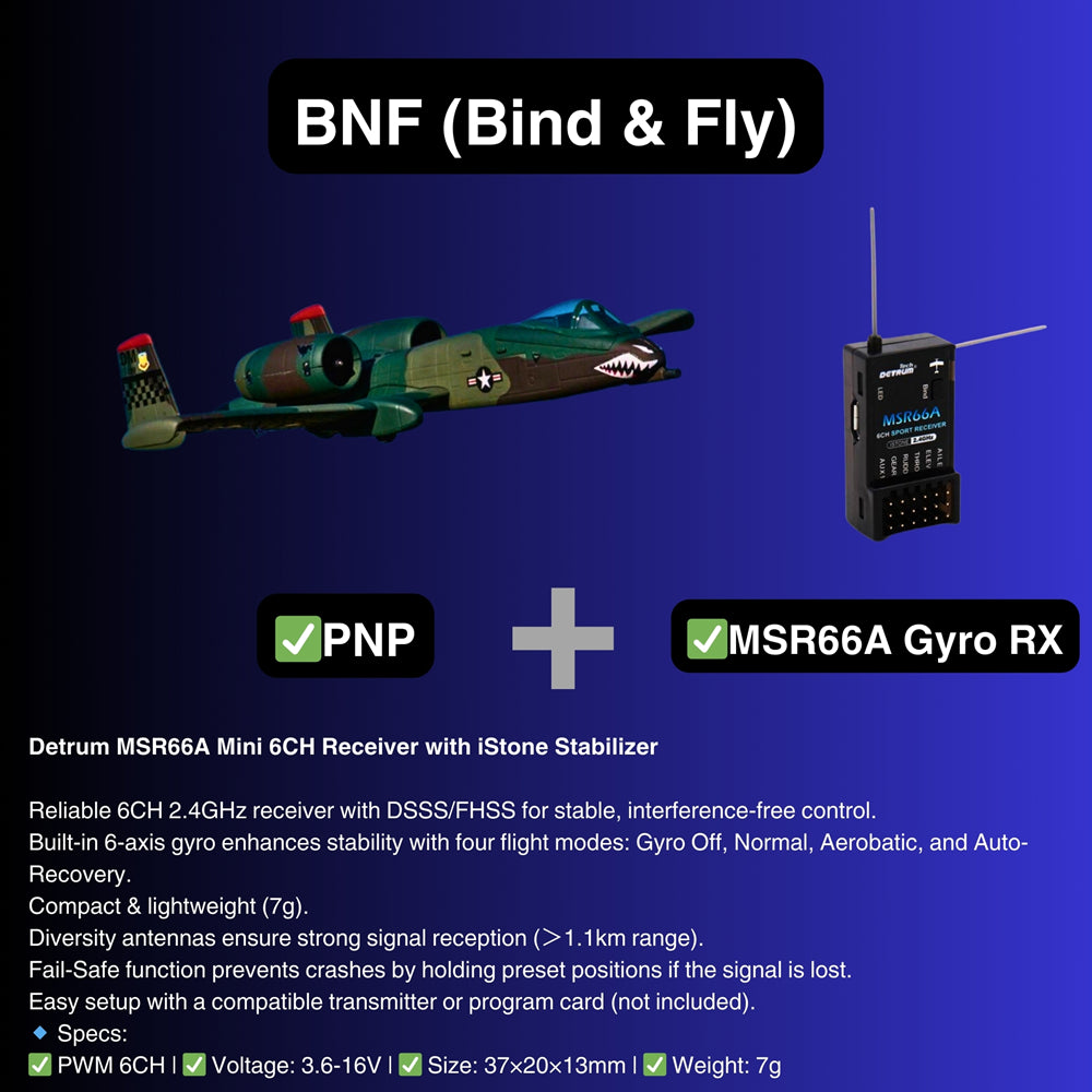 Dynam A-10 Thunderbolt II V2 Green 4S Twin 64mm EDF Jet