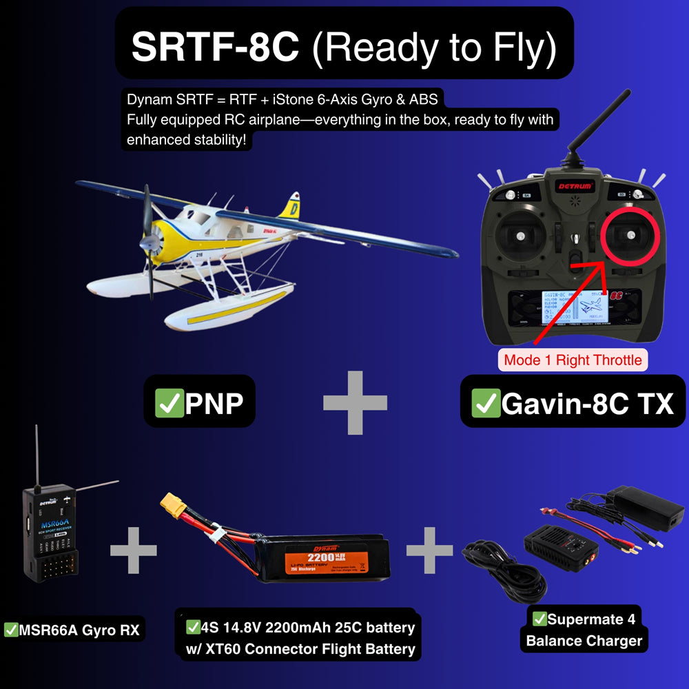 一番の贈り物 Dynam Flaps w/ 1.5m Seaplane RC 4S Blue V2 Beaver DHC-2 ホビーラジコン