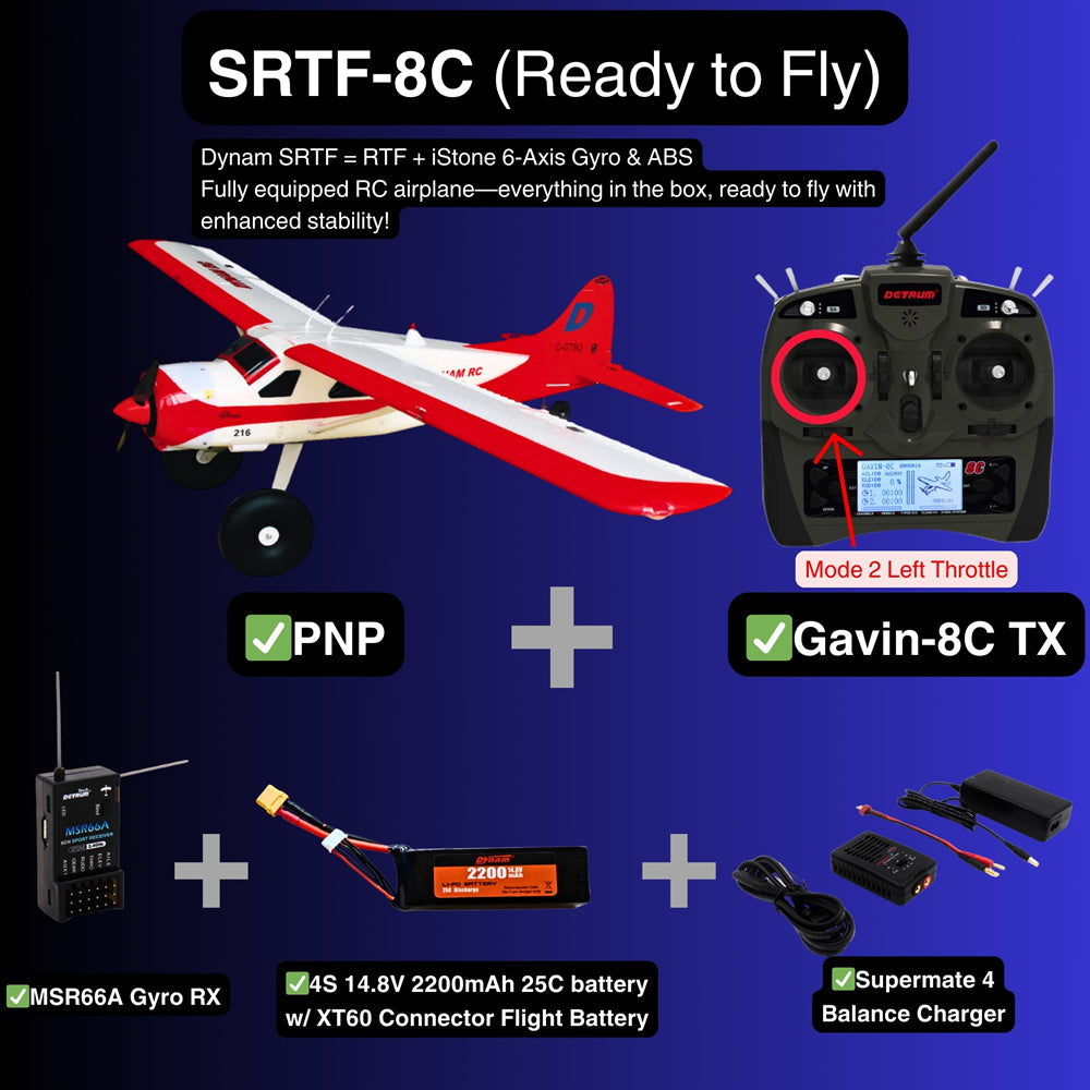 Dynam DHC-2 Beaver V2 Red 4S RC Seaplane 1.5m w/ Flaps