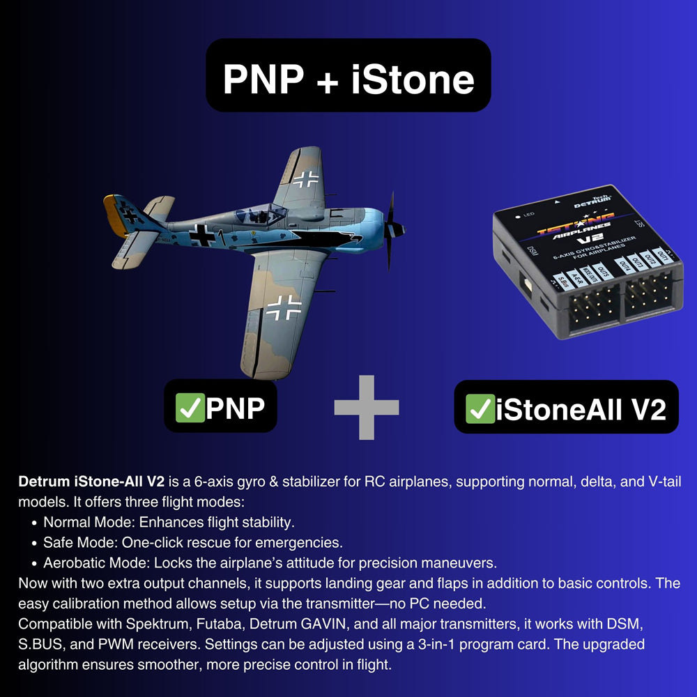 Dynam フォッケウルフ FW-190 V3 4S RC ウォーバード 1300mm フラップ付き