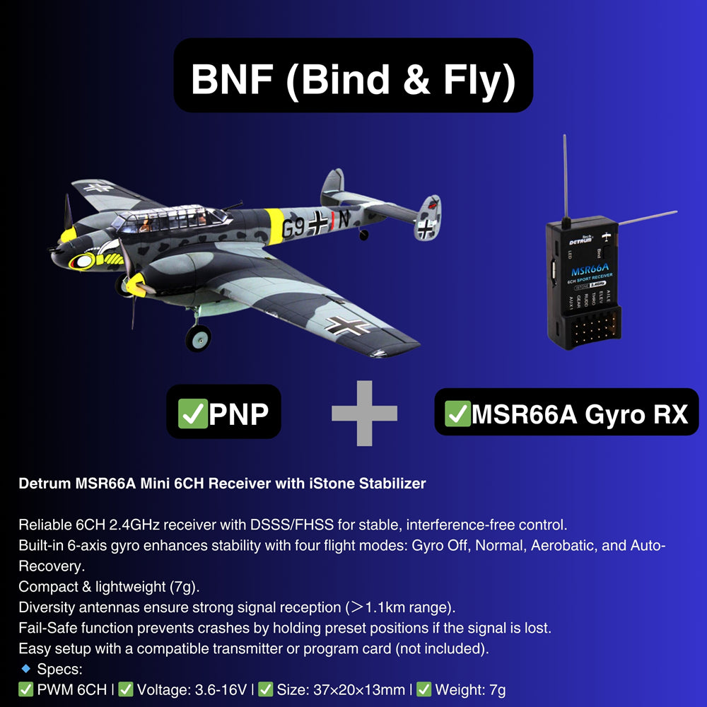 趣味・スポーツ・実用 Fighter Jets Dynam メッサーシュミット BF-110 V3 4S ツイン RC ウォーバード 1.5m
