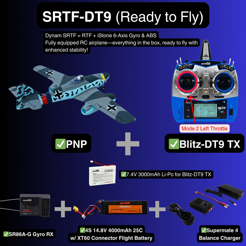 Dynam メッサーシュミット Me-262 V2 4S 70mm EDF ジェット