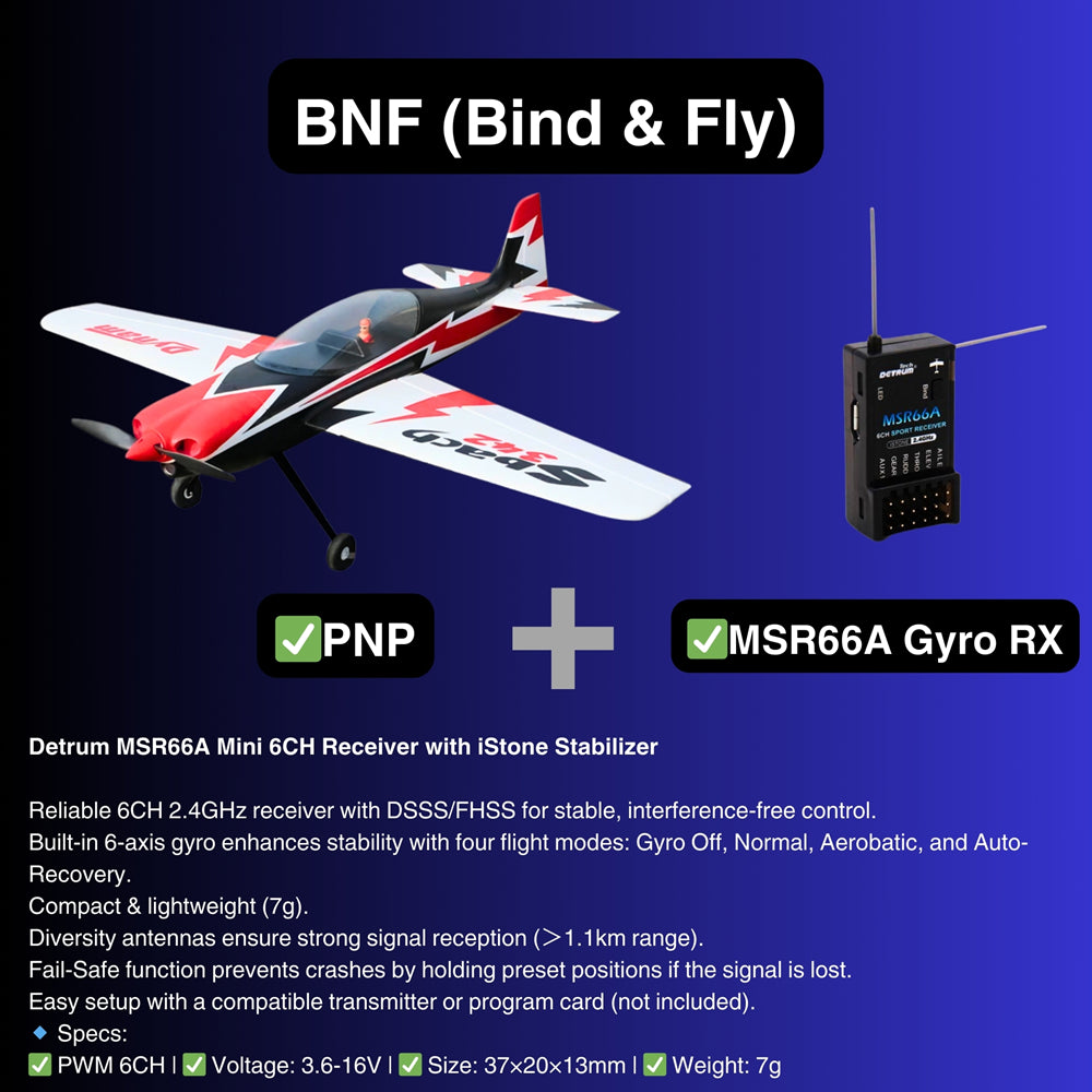 Dynam Sbach 342 4S RC Aerobatic 3D Sport Plane 1250mm