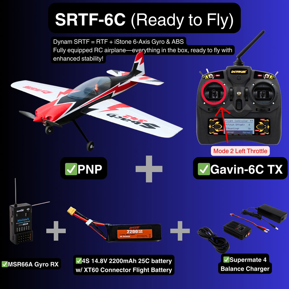 Dynam Sbach 342 4S RC Aerobatic 3D Sport Plane 1250mm