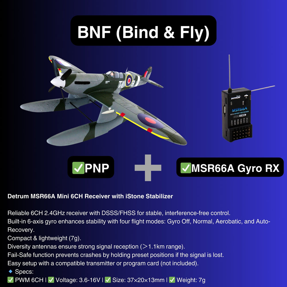 Dynam Supermarine Spitfire MK.VB 4S RC Warbird Seaplane w/ Flaps